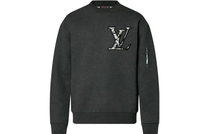 LOUIS VUITTON 2010s LV appliqué Sweatshirt