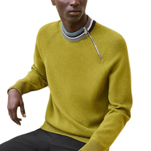 HERMES Cashmere Sweater Men's Fennel Green
