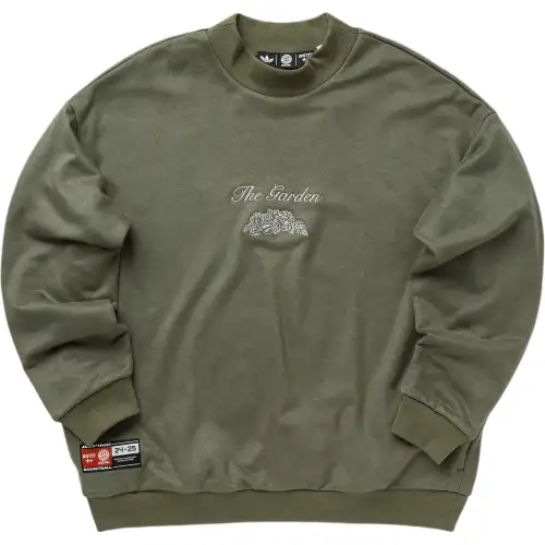 Adidas Originals x FC BAYERN FW24 BSTN BASKETBALL GARDEN CREW Sweatshirt Men's Green