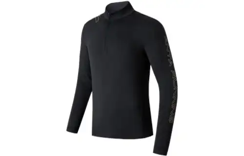 ANTA Knitwear Men's Black Stand Collar Moderate Other