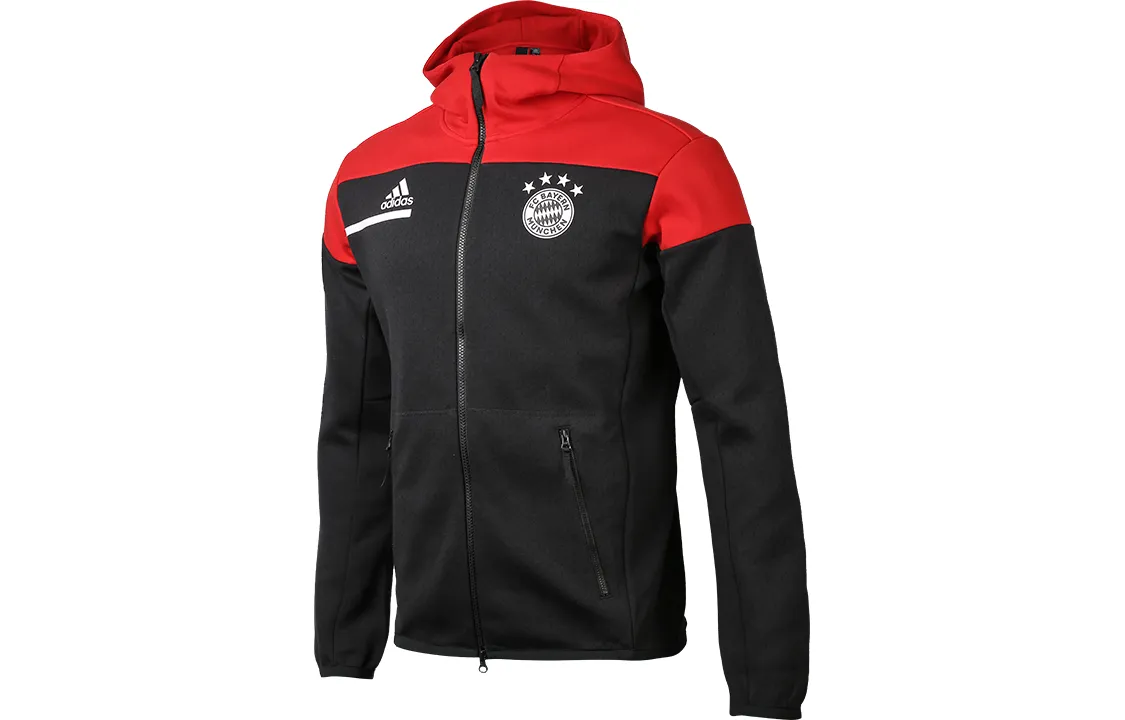 Adidas Jackets Men's Black Red Hooded Moderate Other