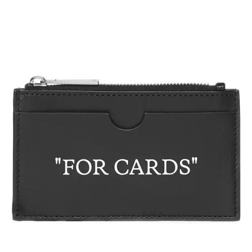 【Best of: PromotionsPrevious Season】Quote-print leather cardholder