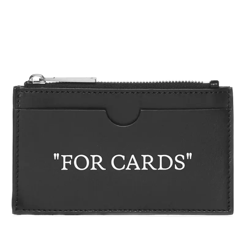 【Best of: PromotionsPrevious Season】Quote-print leather cardholder
