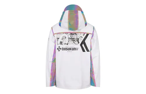 EVISU Jackets Men's White Hooded Moderate Other