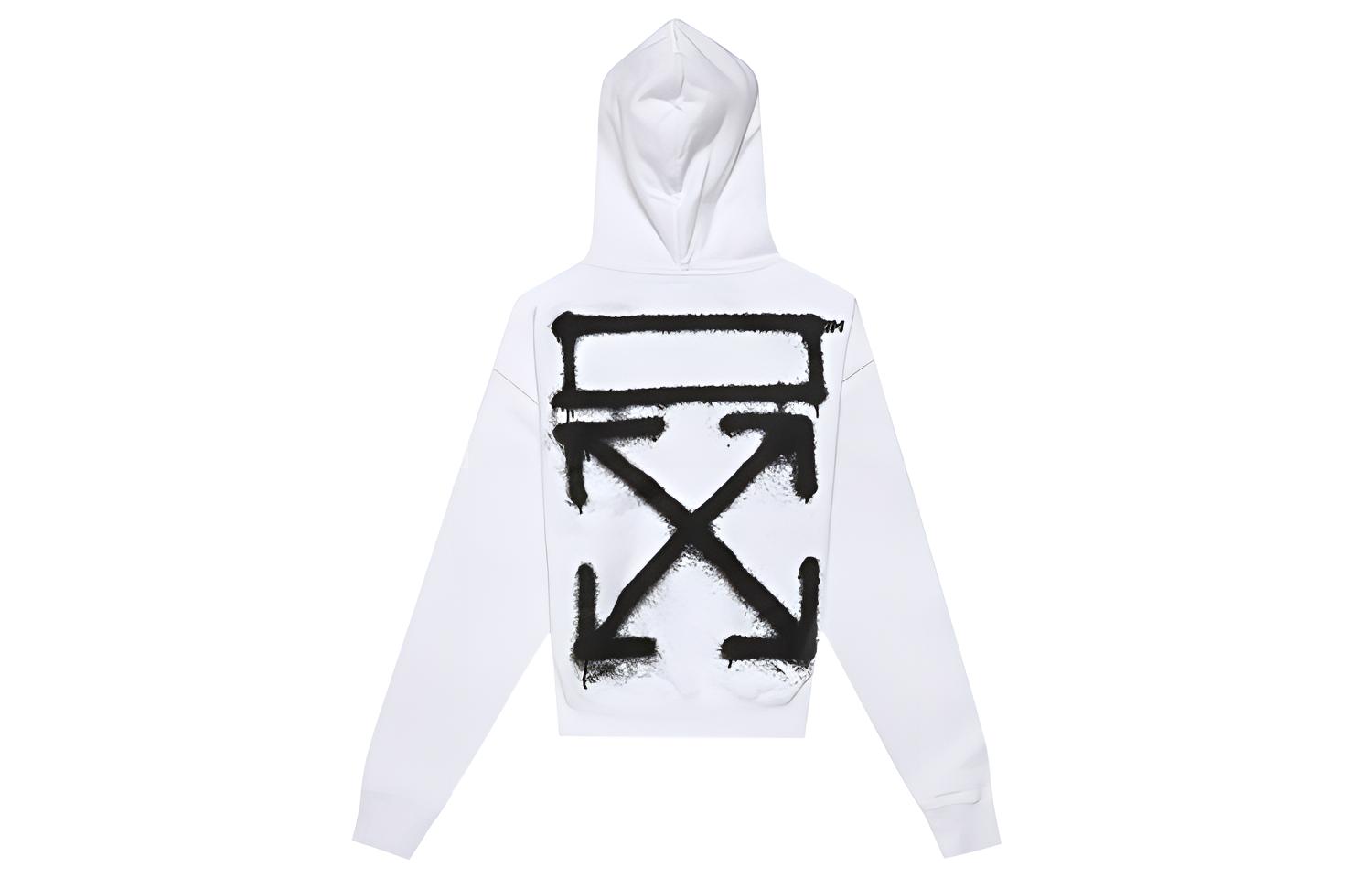 Мужское худи OFF-WHITE White Spray Painting Hoodie (белый)