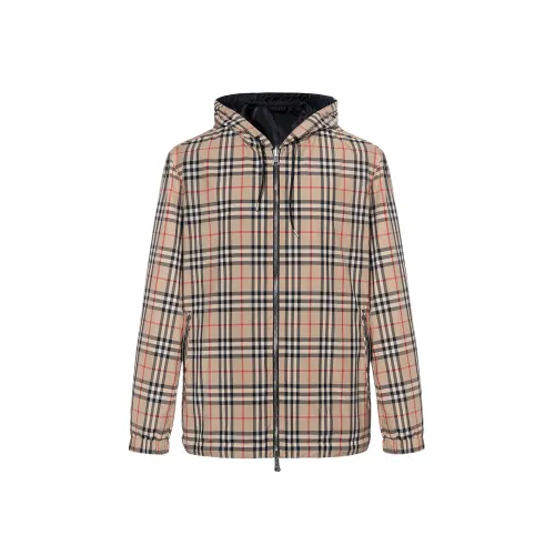 Burberry Check Reversible Hooded Jacket