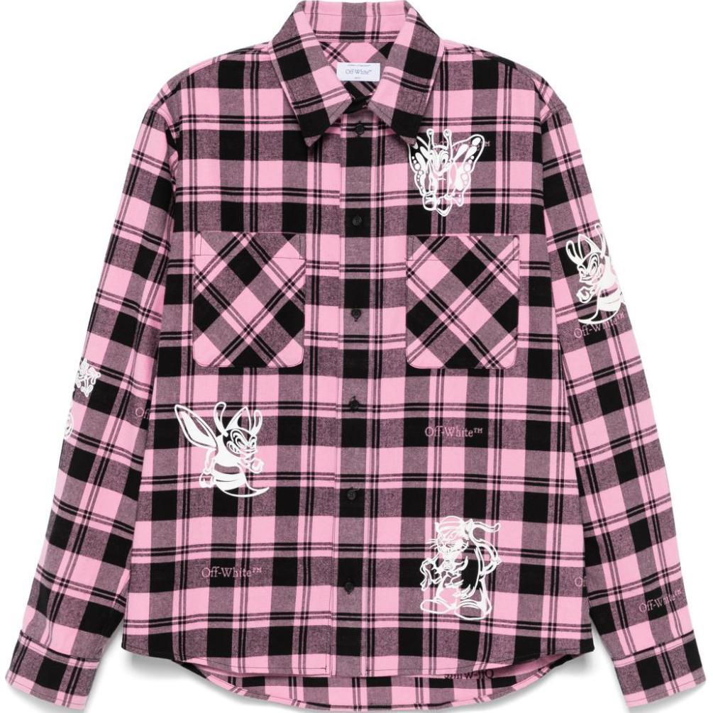 Мужская рубашка OFF-WHITE (розовая)
