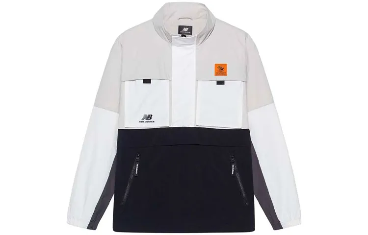 New Balance Jackets Unisex Black/White Stand Collar Moderate Workwear