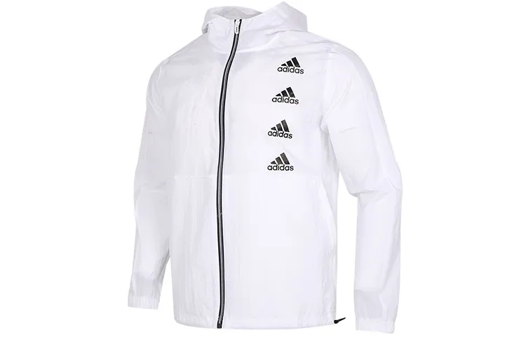 Adidas Jackets Men's White Hooded Moderate Other