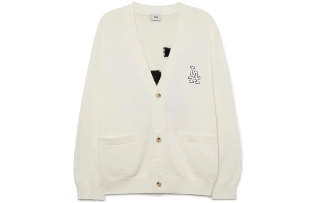 MLB Knitwear Unisex Ivory V-neck Moderate Other