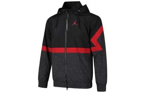 Jordan Diamond Cement Jackets Men's Black Red Hooded Moderate Other