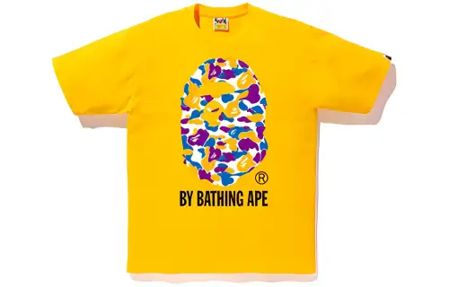 A BATHING APE Head Series T Shirt Unisex Yellow