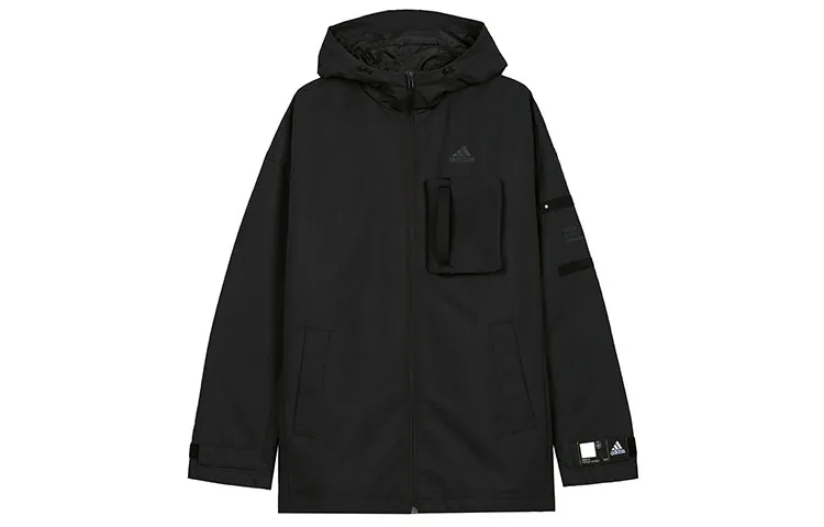 Adidas Jackets Men's Black Hooded Moderate Other