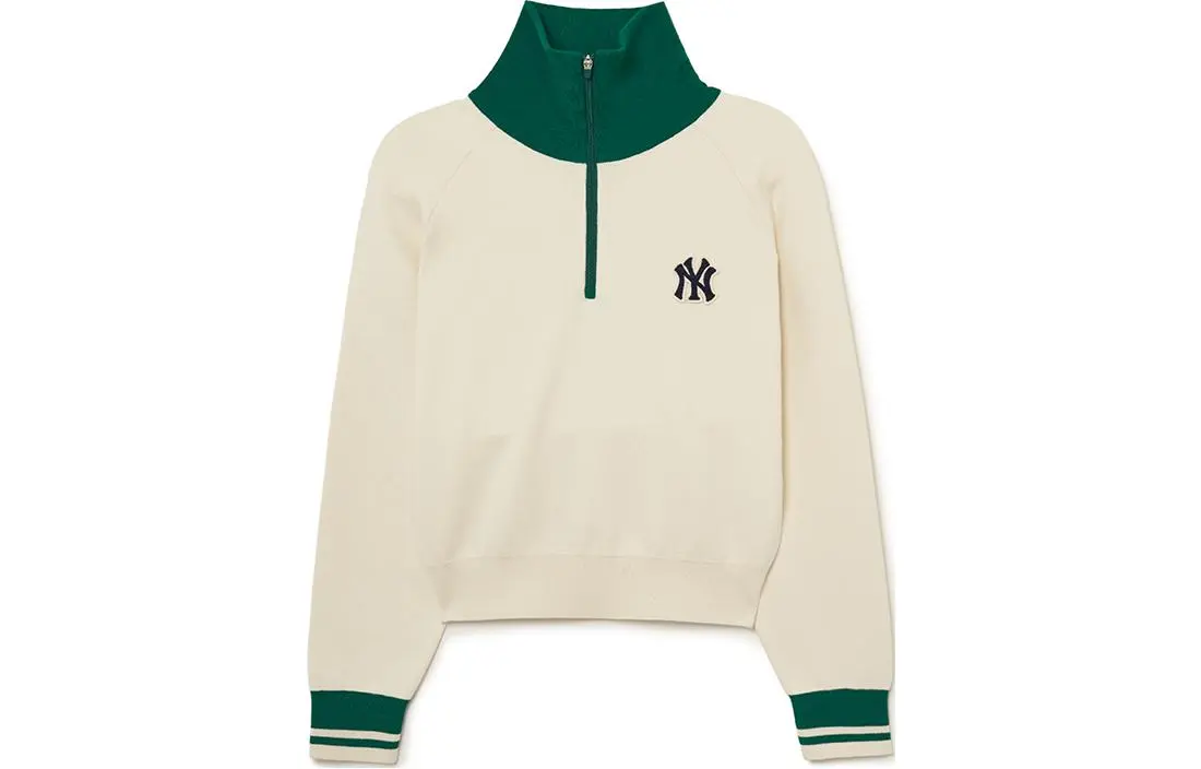 MLB Preppy Knitwear Unisex Dark Cream Turtleneck Moderate