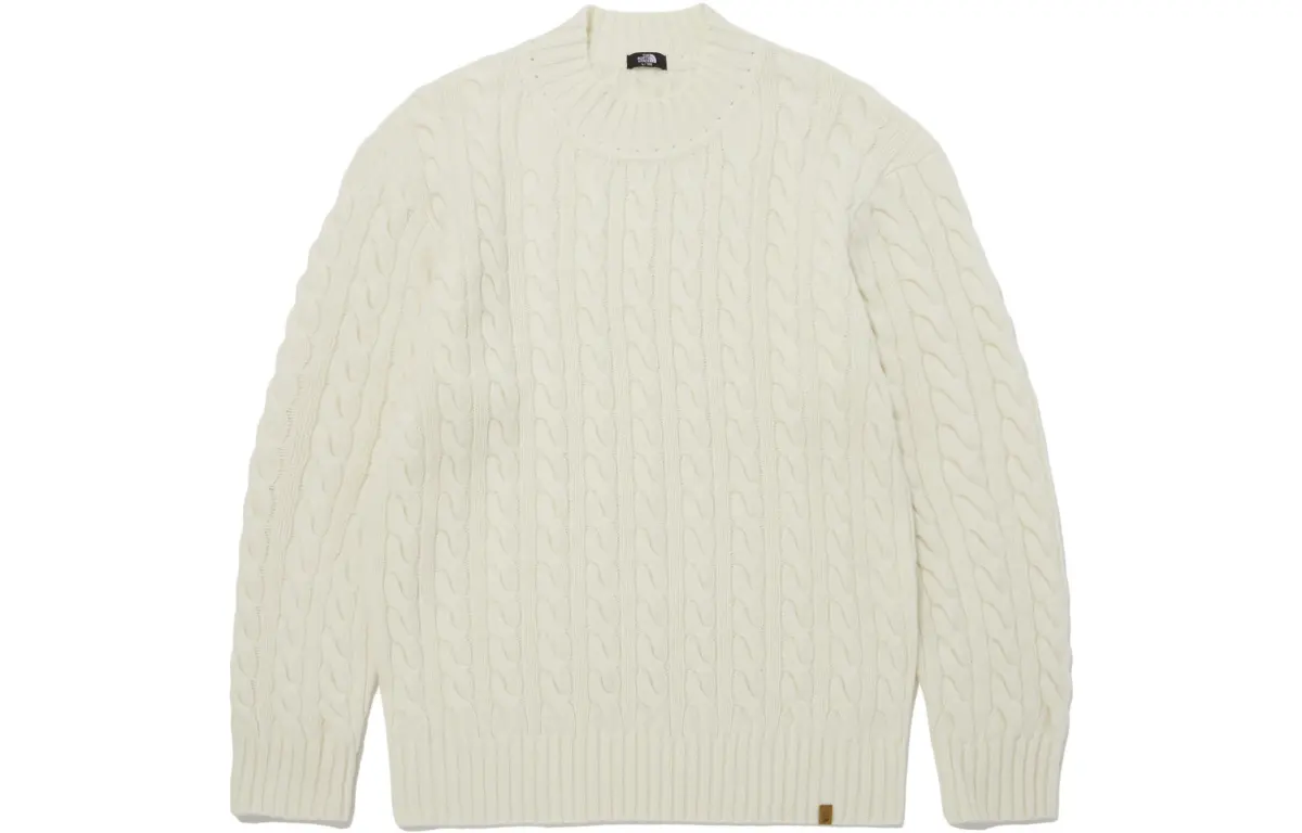 THE NORTH FACE Merino Wool Cable Sweater Unisex Ecru