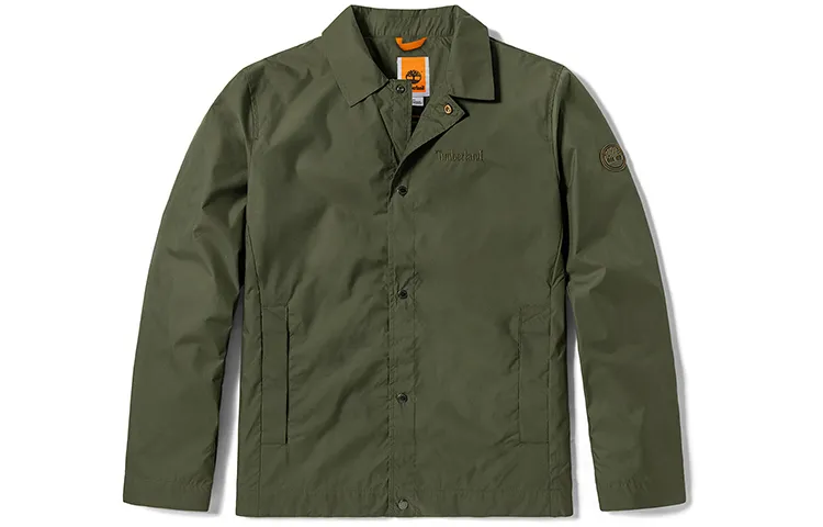 Timberland Jackets Men's Army Green Lapel Moderate Other