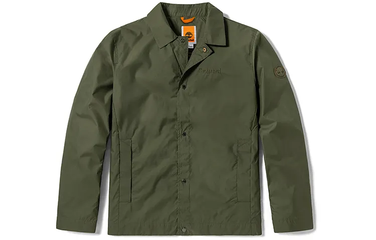 Timberland Jackets Men's Army Green Lapel Moderate Other