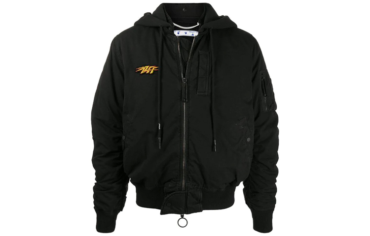 OFF WHITE FW20 Jackets Men's Black Hooded Thickened Other