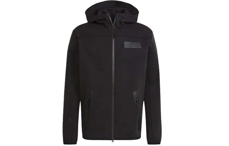 Adidas Jackets Men's Black Hooded Moderate Workwear