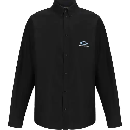 Balenciaga Logo Embroidered Long Sleeved Shirt