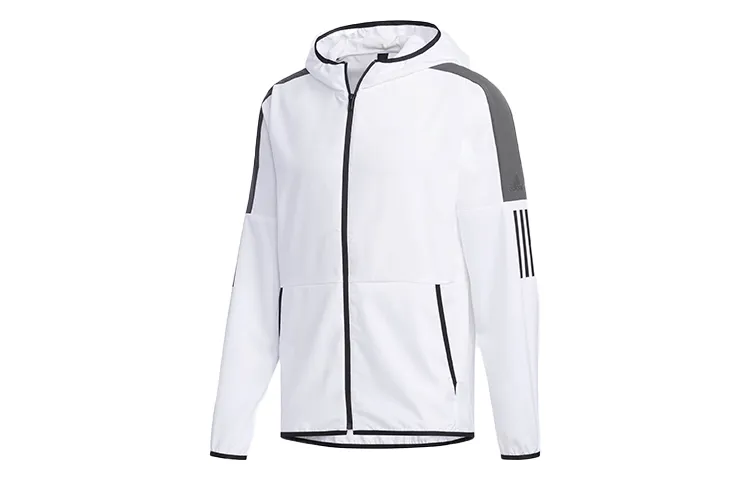Adidas Jackets Men's White Hooded Moderate Pilot