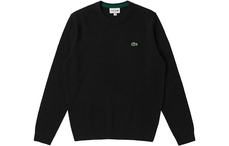LACOSTE Французские крокодильные животные плафон удерживающий тепло круглый воротник длинный рукав свитер мужской стиль черный