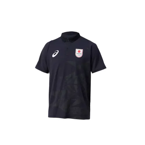 Asics Japan Track & Field Team Olympic Collection Polo Shirt Unisex Black