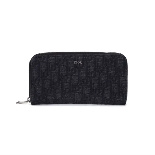 DIOR Printed Fabric Wallet Regular Men's Black