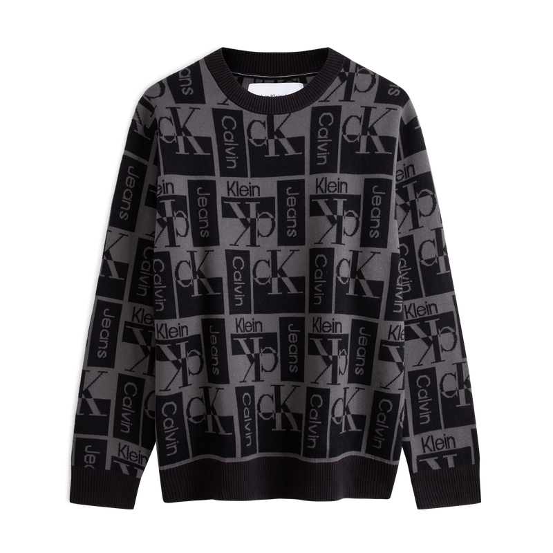 Мужской джемпер CALVIN KLEIN J324409BEH (черно-серый)