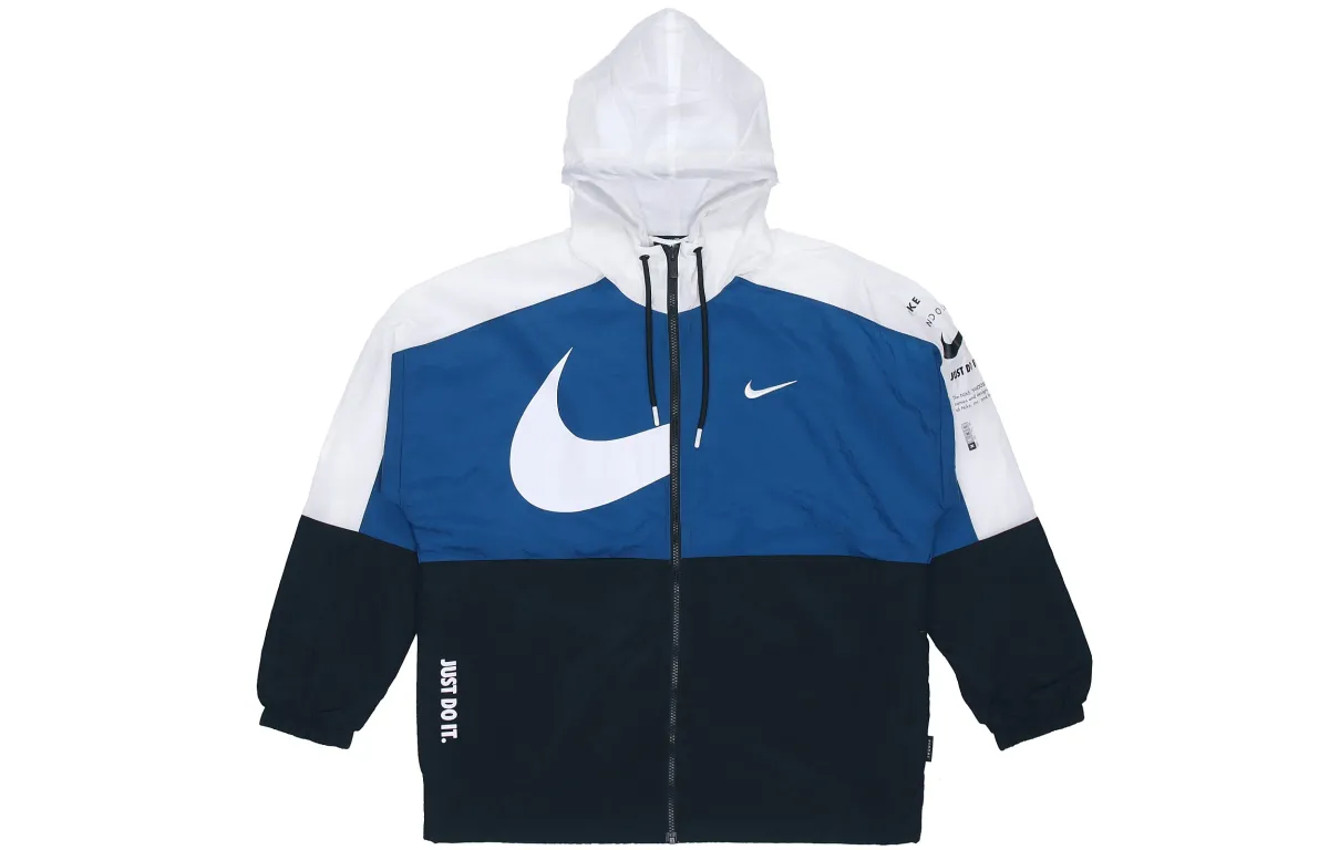 Nike Jackets Men's Blue Hooded (Non-detachable) Moderate