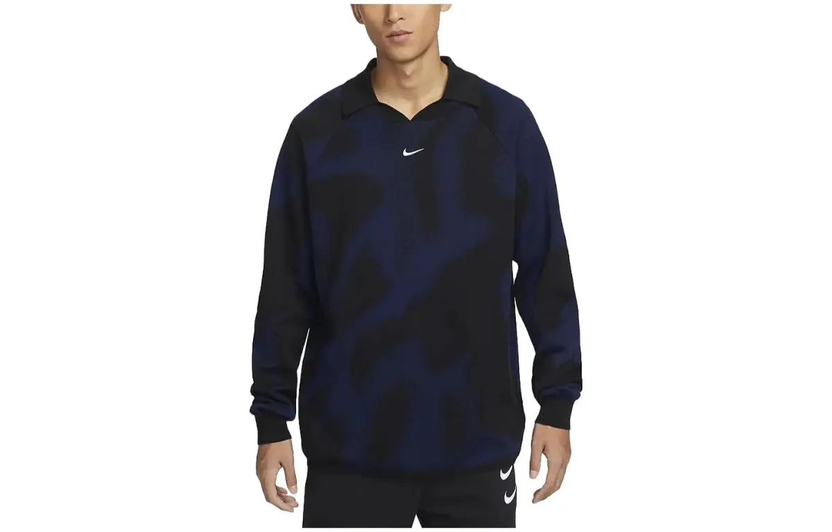 Nike Sweaters Men's Dark Navy Blue Lapel Moderate Other