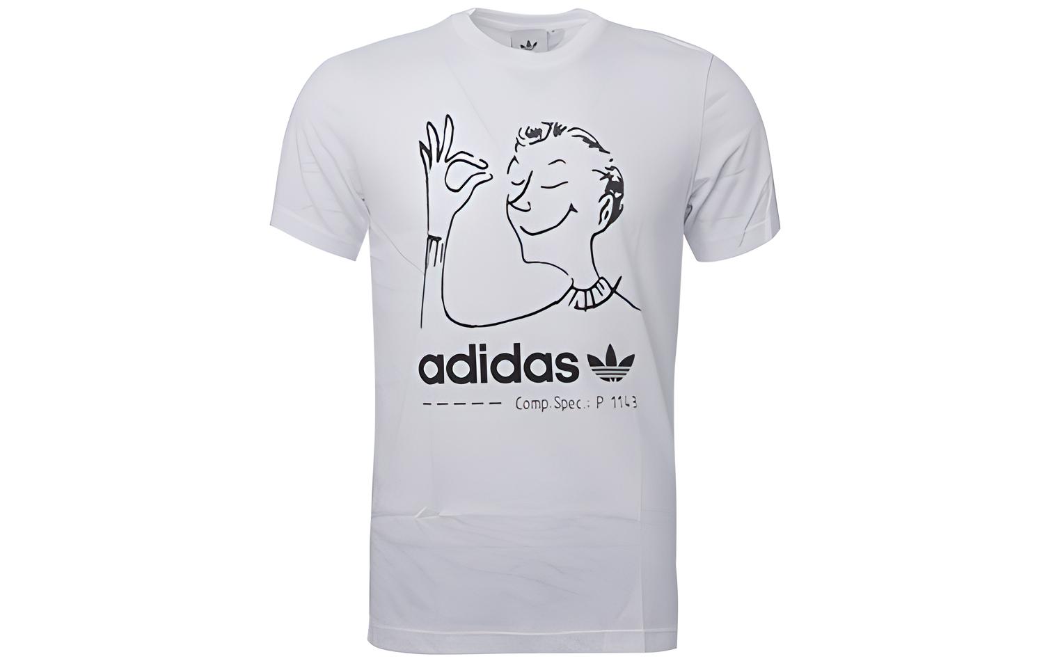Мужская футболка adidas originals (белая) — фото 1