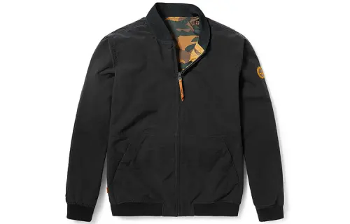 Timberland Jackets Men's Black Baseball Collar Moderate Other