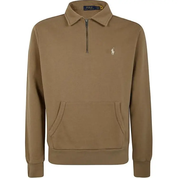 Polo Ralph Lauren Logo Embroidered Half Zip Sweatshirt