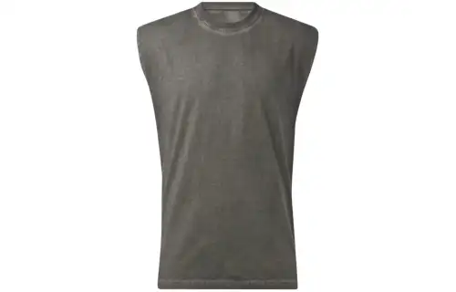 Reebok Tank Tops Men's Gray Crew Neck Moderate Straight Fit