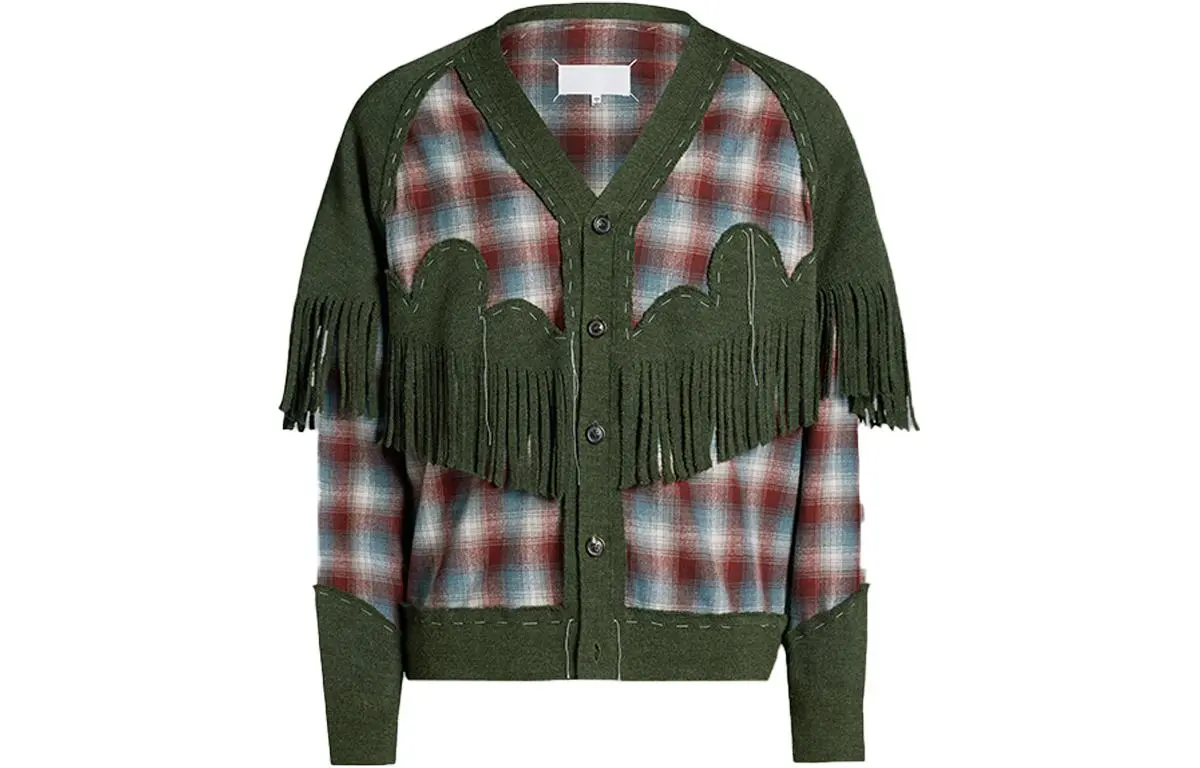 Maison Margiela check-pattern fringed shirt