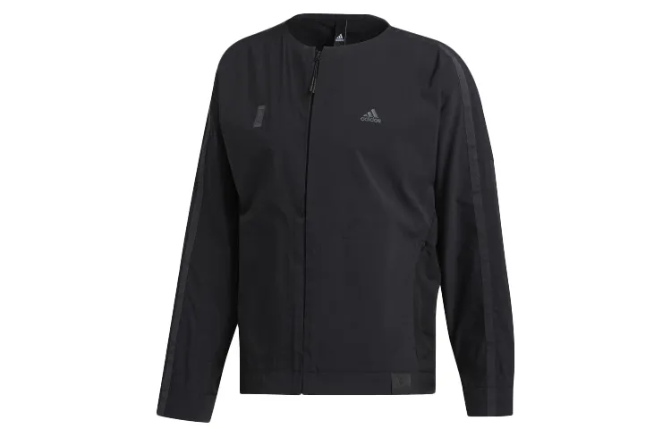 Adidas Jackets Men's Black Baseball Collar Moderate Other