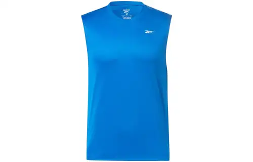 Reebok Tank Tops Men's Blue Crew Neck Moderate Straight Fit