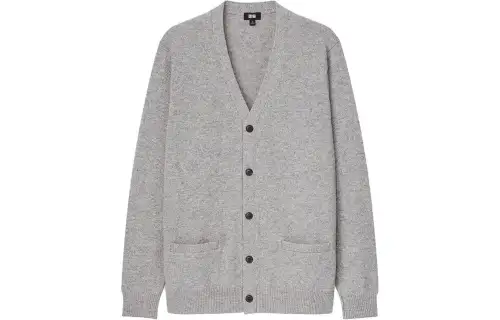 UNIQLO Sweaters Unisex Smoke Gray V Neck Moderate Cardigan