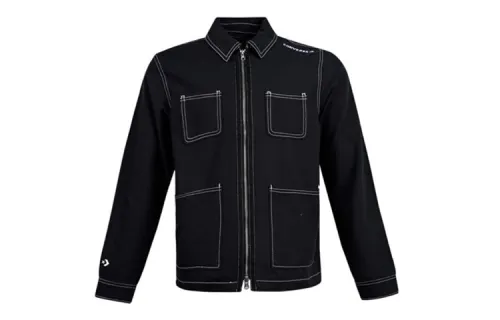 Converse Jackets Men's Black Lapel Moderate Workwear