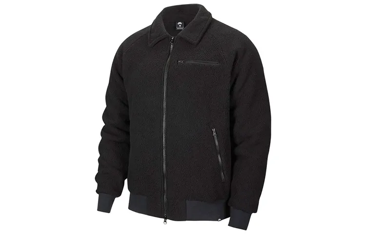 Nike Jackets Men's Black Stand Collar Moderate Other