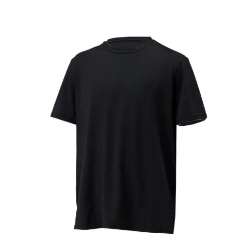 ASICS T Shirts Men's Black Crew Neck Moderate