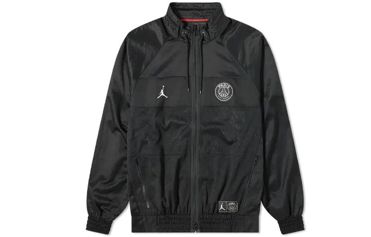 Jordan Paris Saint-Germain Jackets Men's Black Stand Collar Moderate Other