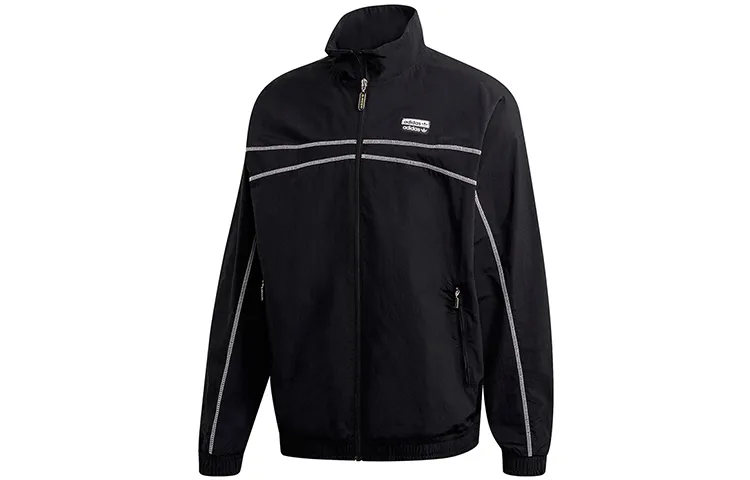 Adidas Jackets Men's Black Stand Collar Moderate Other