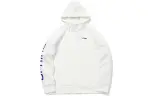 Li Ning Sports Fashion Collection Logo Print Fleece Lined Hooded Thermal Sweatshirt Jacket Unisex Ivory