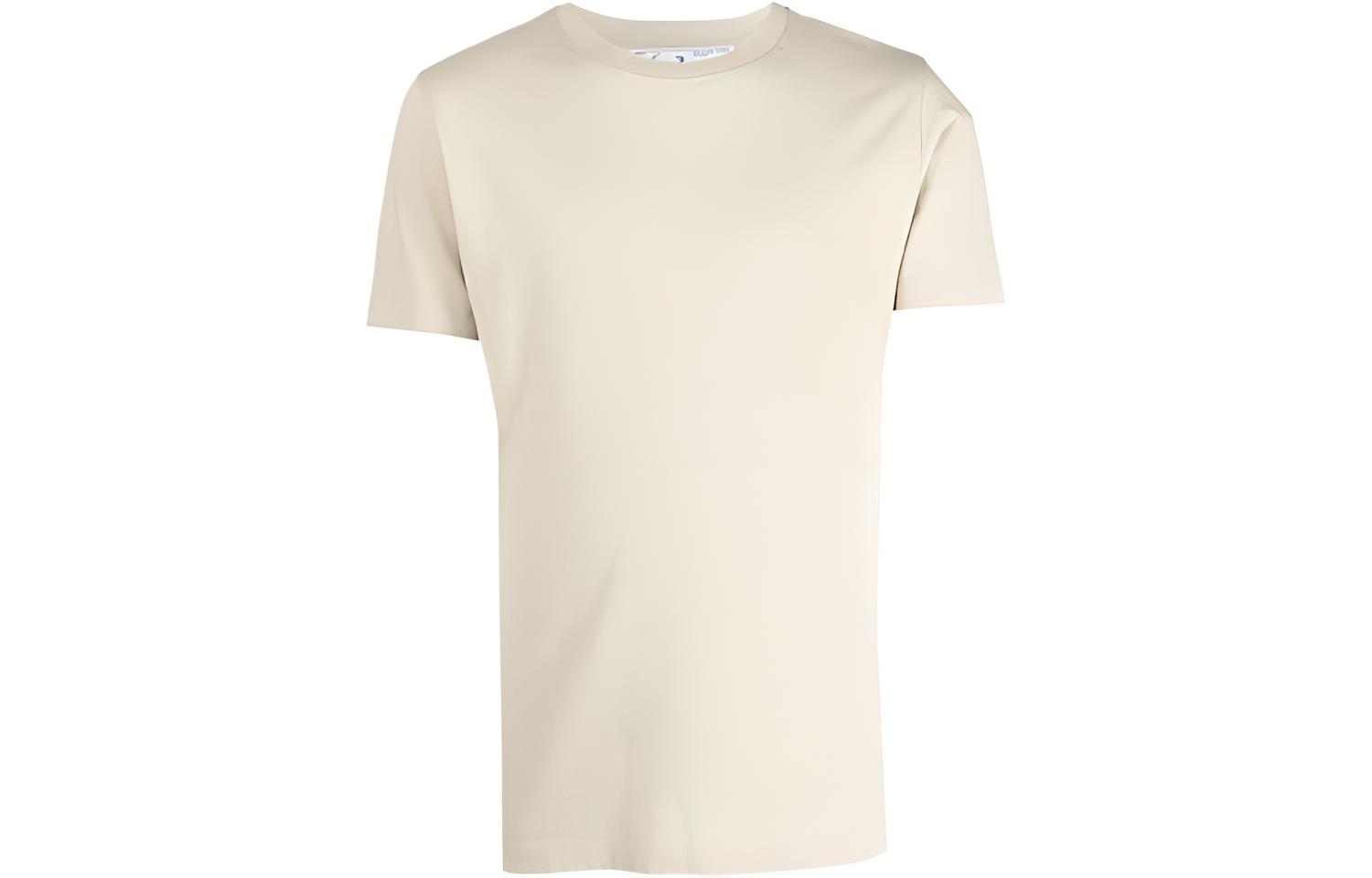 OFF WHITE Dinosaur Series T Shirts Men's Stone Beige Crew Neck Moderate Straight Fit
