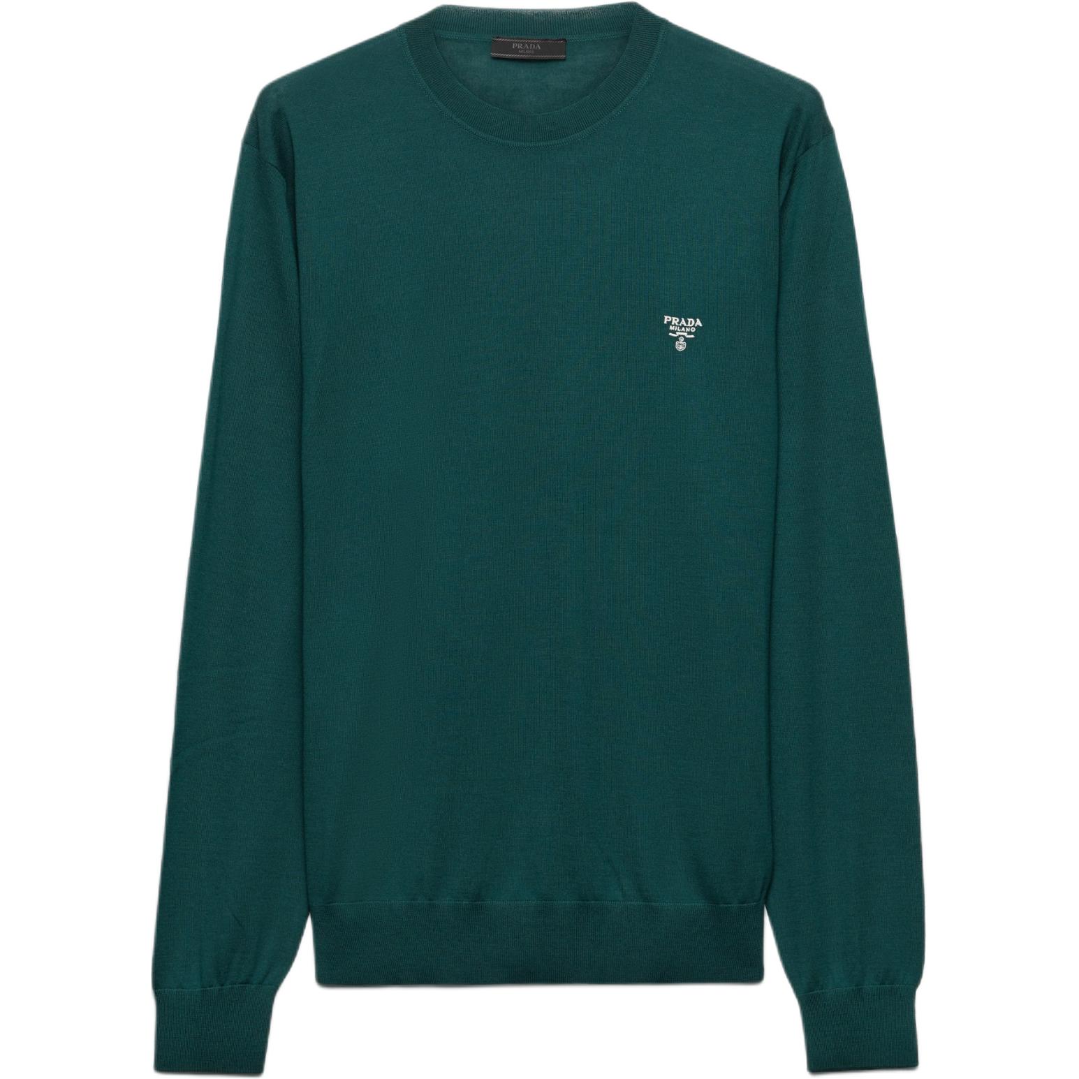 PRADA Logo-embroidered Wool Jumper
