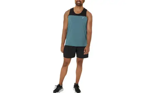 Asics Tank Tops Men's Mist Cyan