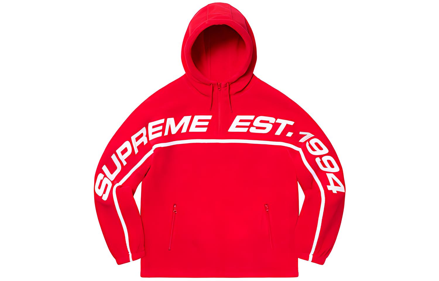 Supreme Polartec Half Zip Hooded Sweatshirt