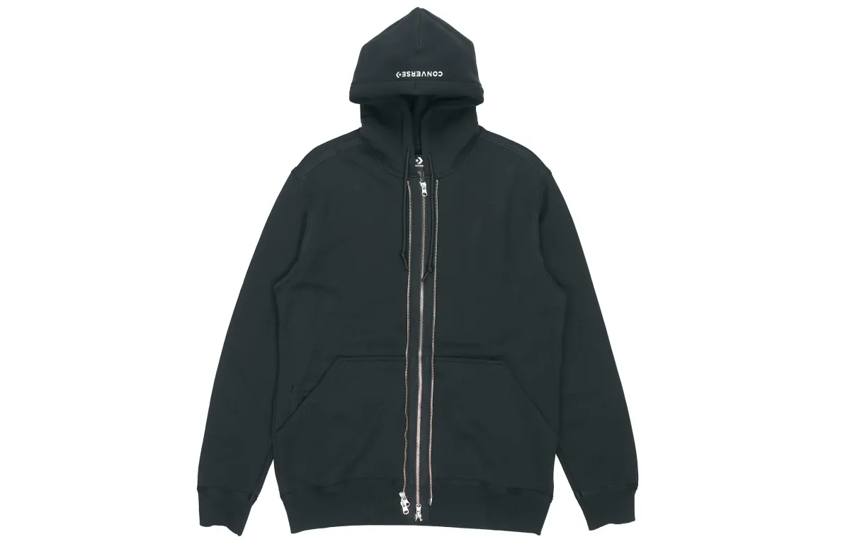 Converse Jackets Men's Black Hooded Moderate Straight Fit